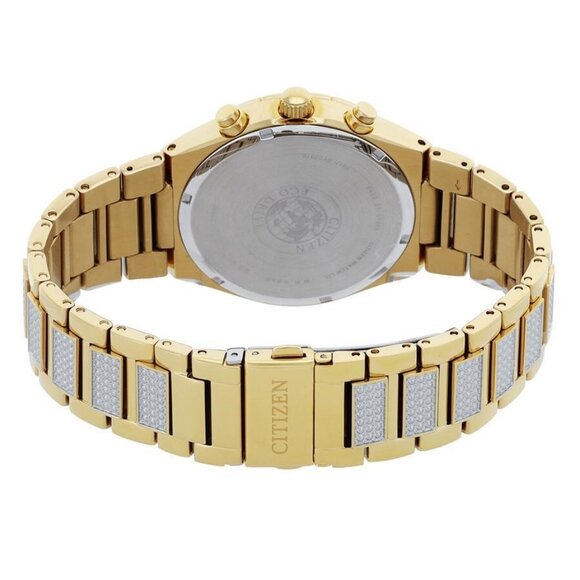 NWT Authentic Citizen Chronograph Eco-Drive Crystal Black Dial Men's Watch - Picture 3 of 3